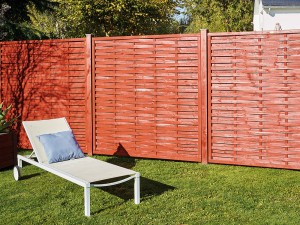 Panneau Evora en Pin Classe 4, coloris : Acajou - PIVETEAUBOIS
