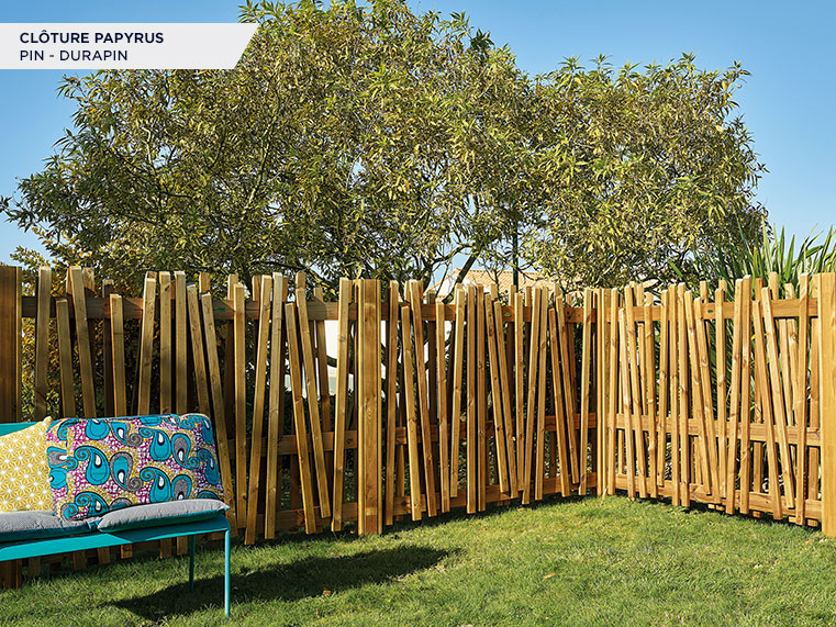 Clôture bois Papyrus  Cloture bois, Barrière bois jardin, Cloture jardin  bois