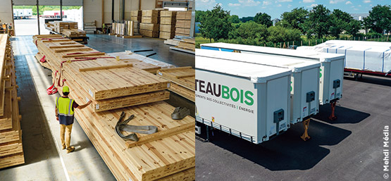 ProjetsBois Piveteaubois coordonne les étapes de la fabrication à la livraison sur chantier