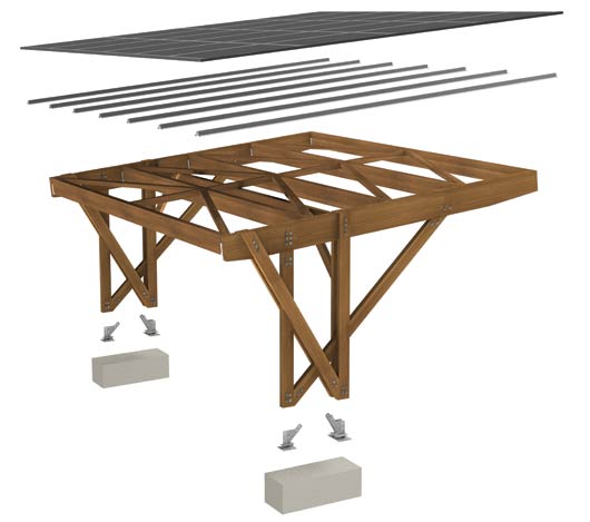 Découvrez l’ombrière photovoltaïque bois PIVOLTA de PIVETEAUBOIS