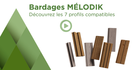 vidéo présentation de la gamme de bardages bois Mélodik du fabricant Piveteaubois
