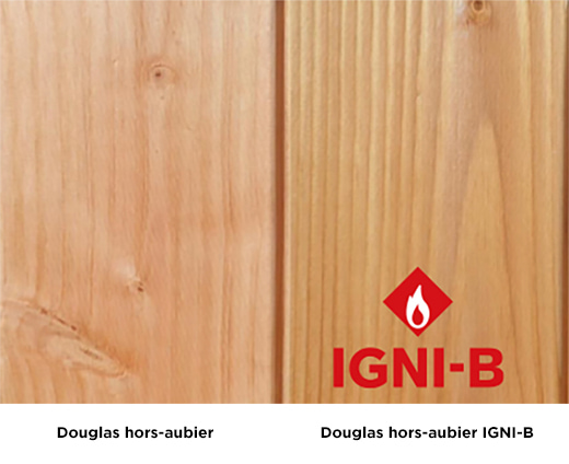 Bardage bois ignifugé Douglas IGNI-B Piveteaubois